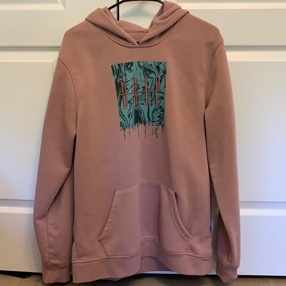 DUSTY ROSE DRIP HOODIE - Picture 1 of 6